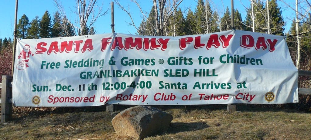 Santa Sledding Day-Sunday, December 11, 2011 At Granlibakken Ski Resort, Tahoe City, California