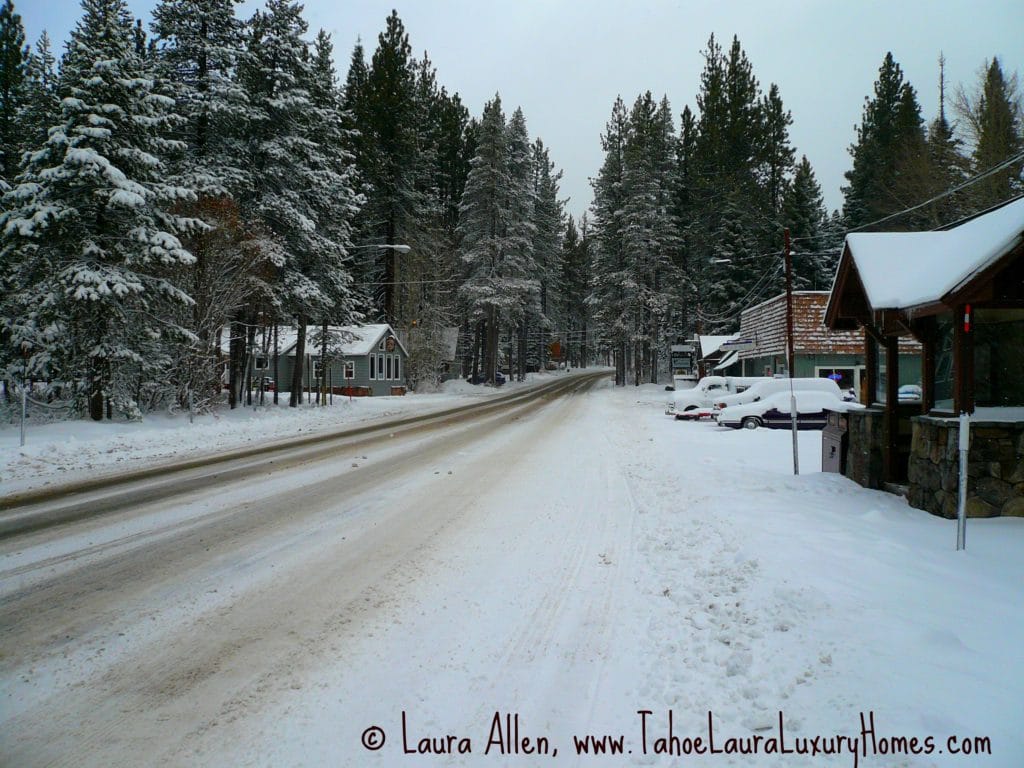Snow in Lake Tahoe, January 22, 2012 Tahoe City, California