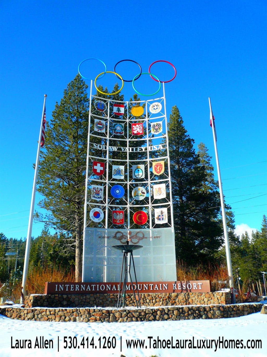 Entrance to Olympic Valley (Squaw Valley), California
