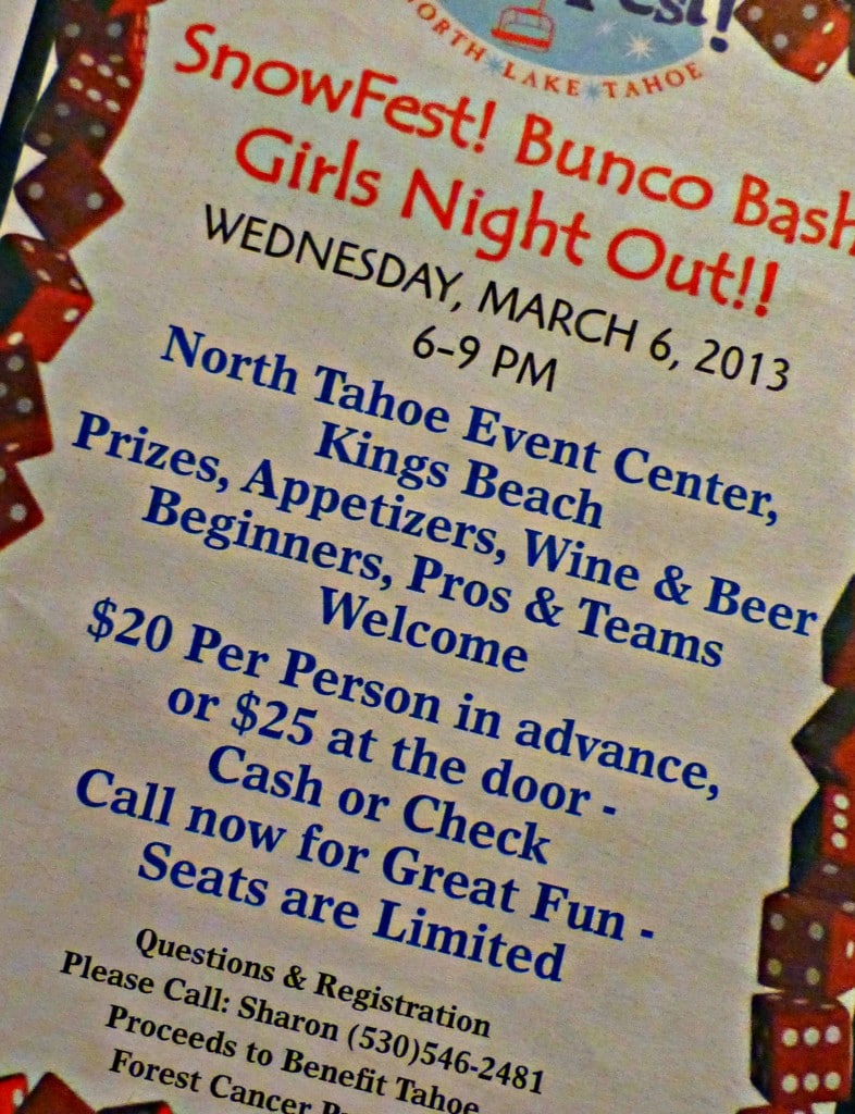 Bunco Bash - Girls Night Out – Snowfest! 2013, March 6, 2013