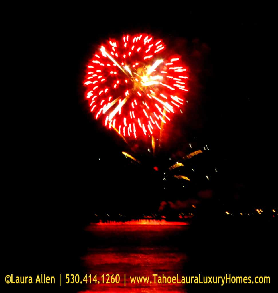 Fireworks in Lake Tahoe