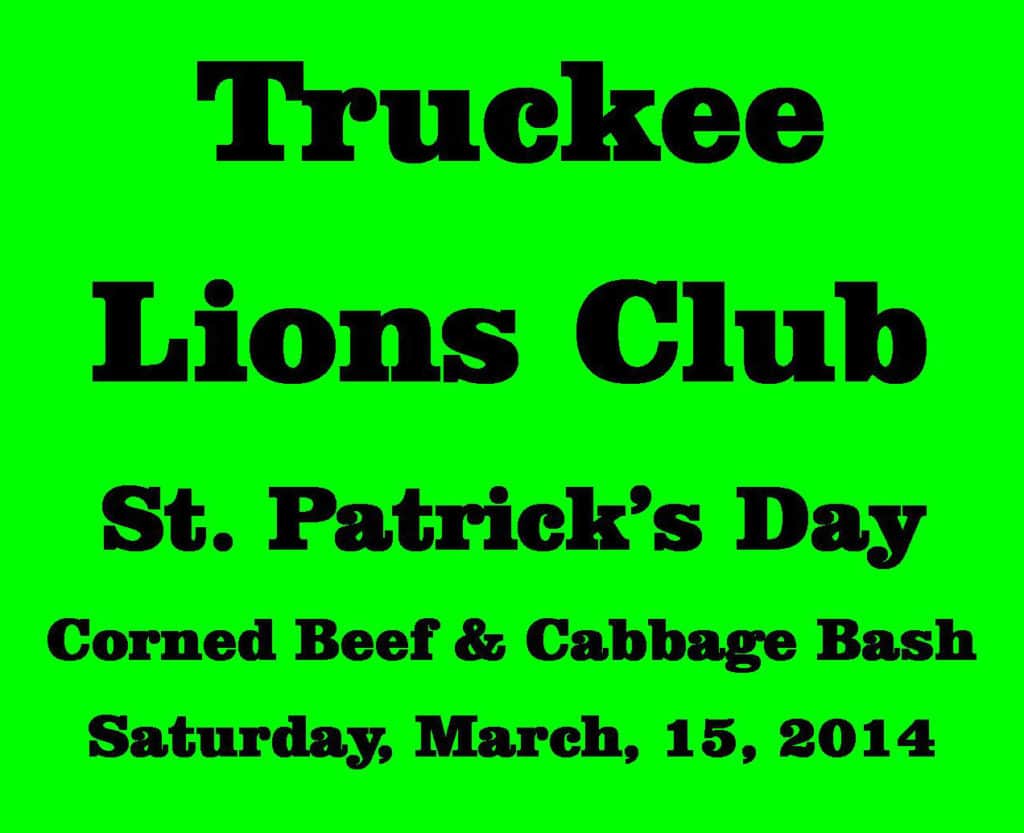 Truckee Lions Club St. Patrick's day Corned Beef & Cabbage Bash