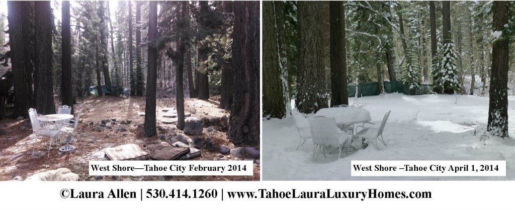 It’s Snowing in Tahoe City, and that’s not an April Fool’s Joke! 04-01-2014