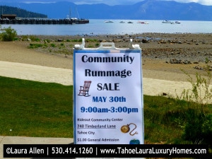Tahoe City Community Rummage Sale, Rideout Center, Sat., May 30, 2015
