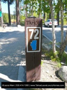What do the Lake Tahoe Mileage Road Markers mean?