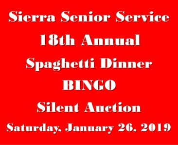 Sierra Senior Services 18th Annual Spaghetti Dinner - 2019