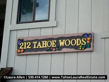Photo of 212 Tahoe Woods Property sign on the building