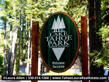 Lake Tahoe Parlk Association Sign