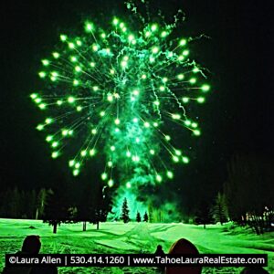 Snowfest Fireworks over Tahoe City Golf Course